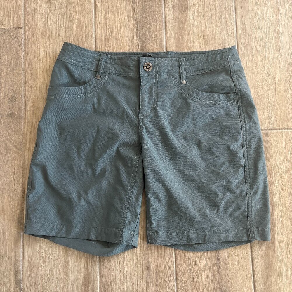 Kuhl Trekr Shorts Women's 4 Olive Green Hiking Outdoor Utility Comfort Summer - Picture 2 of 8